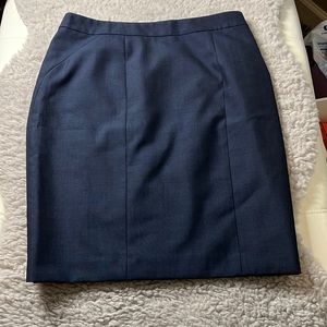 Navy Blue Ann Taylor Pencil Skirt Petite
